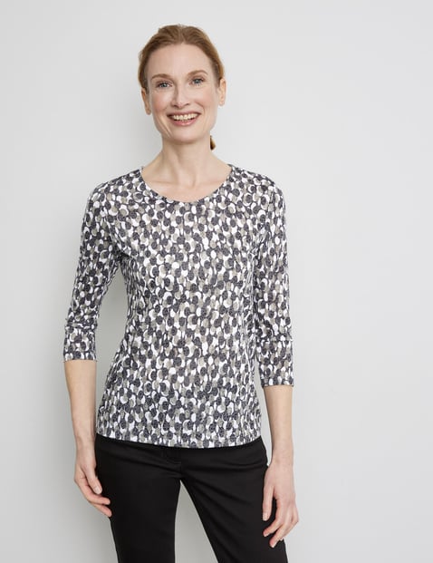 3/4 Arm Shirt mit Ausbrenner-Optik