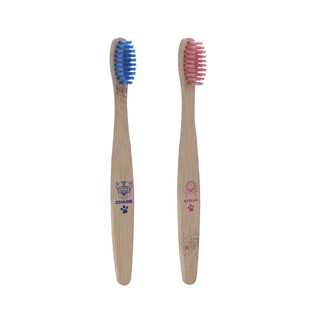 takecare Pat Patrouille Set de 2 brosses à dentsenfants bambou BROSSE A DENTS