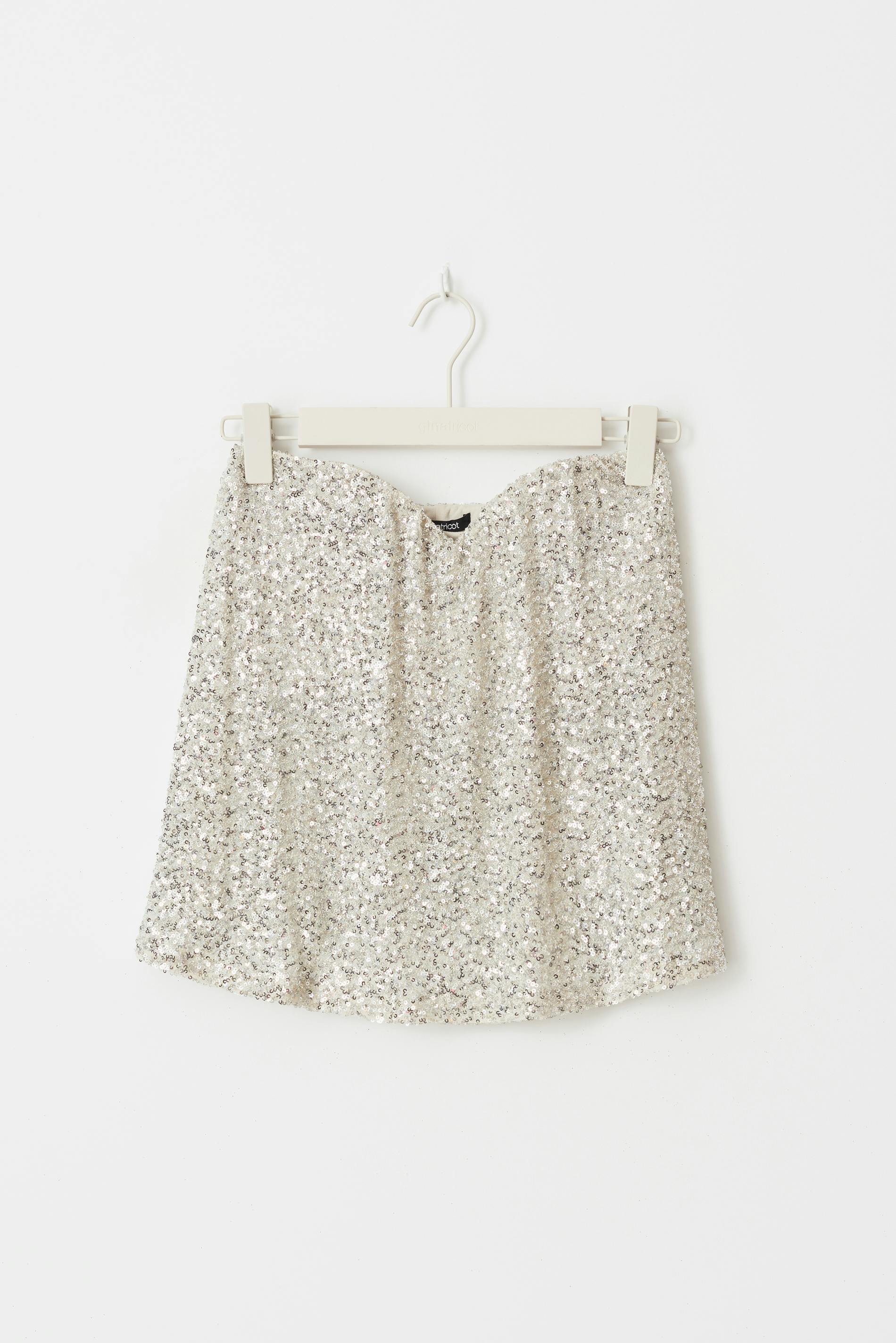 Strapless sequin top