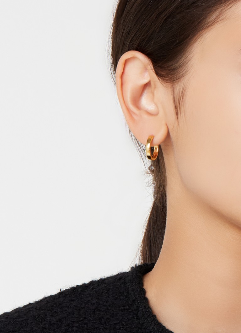 Σκουλαρίκια κρίκοι Missoma Classic Small Flat Gold Plated