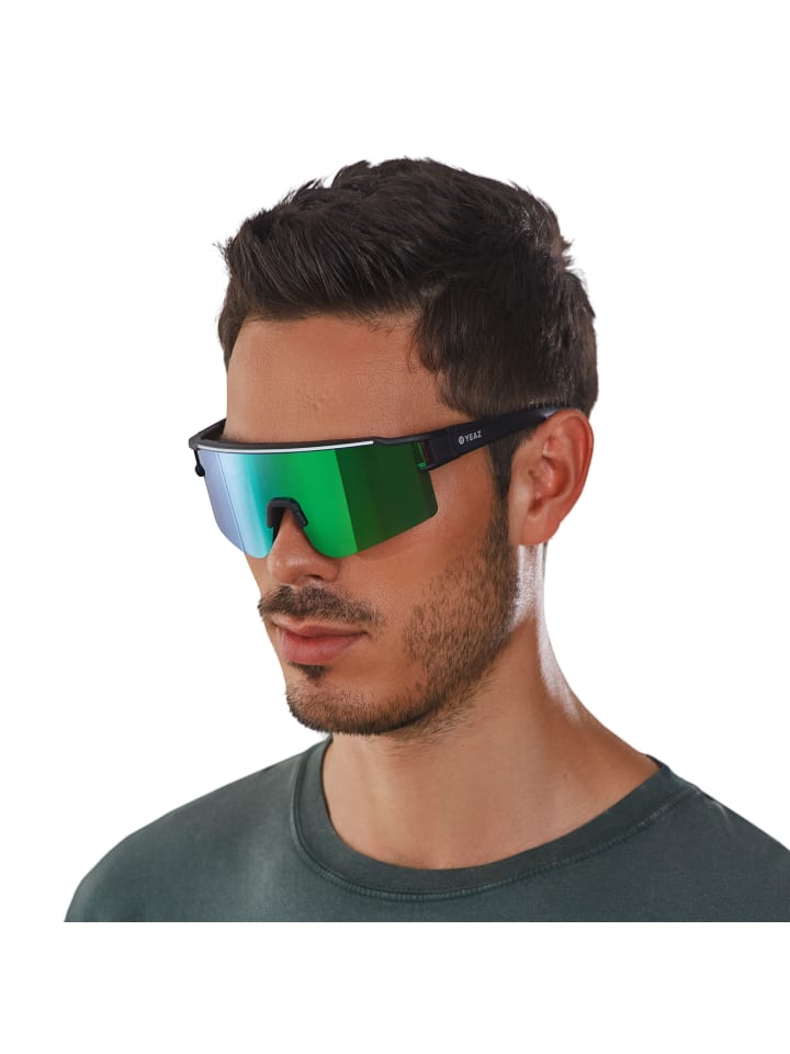 YEAZ SUNTHRILL SET Sport-Sonnenbrille Weiß/Blau in schwarz / grün günstig kaufen onesize