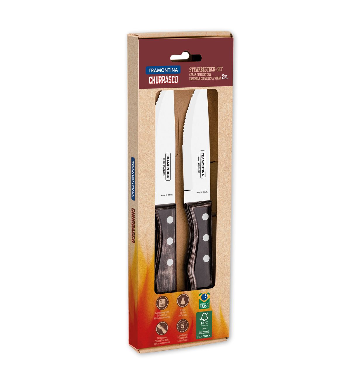 Tramontina Steakmesser Jumbo, 2-tlg. Set