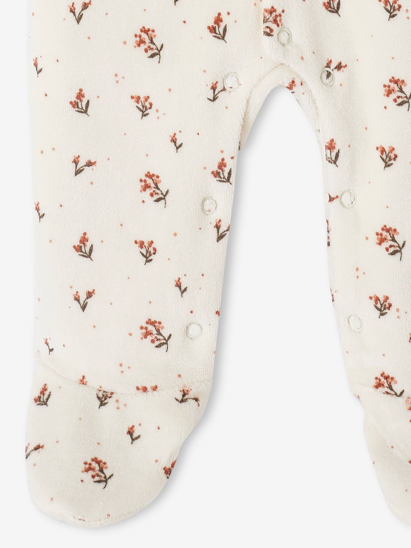 Lot de 2 dors-bien bébé en velours ouverture naissance cappuccino