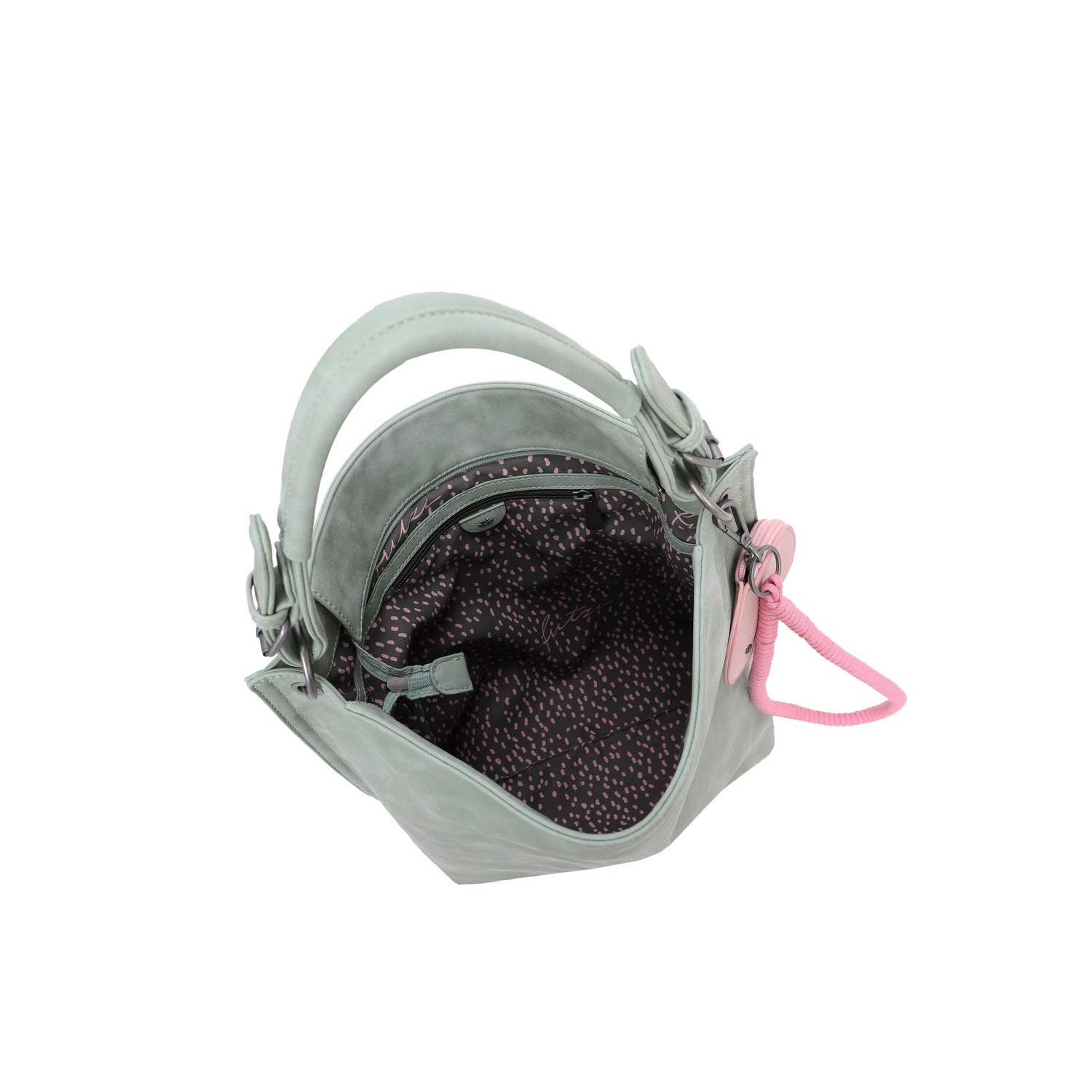 Schultertasche Fritzi01N mit abnehmbarer Schlüsselschlange und Taschenanhänger