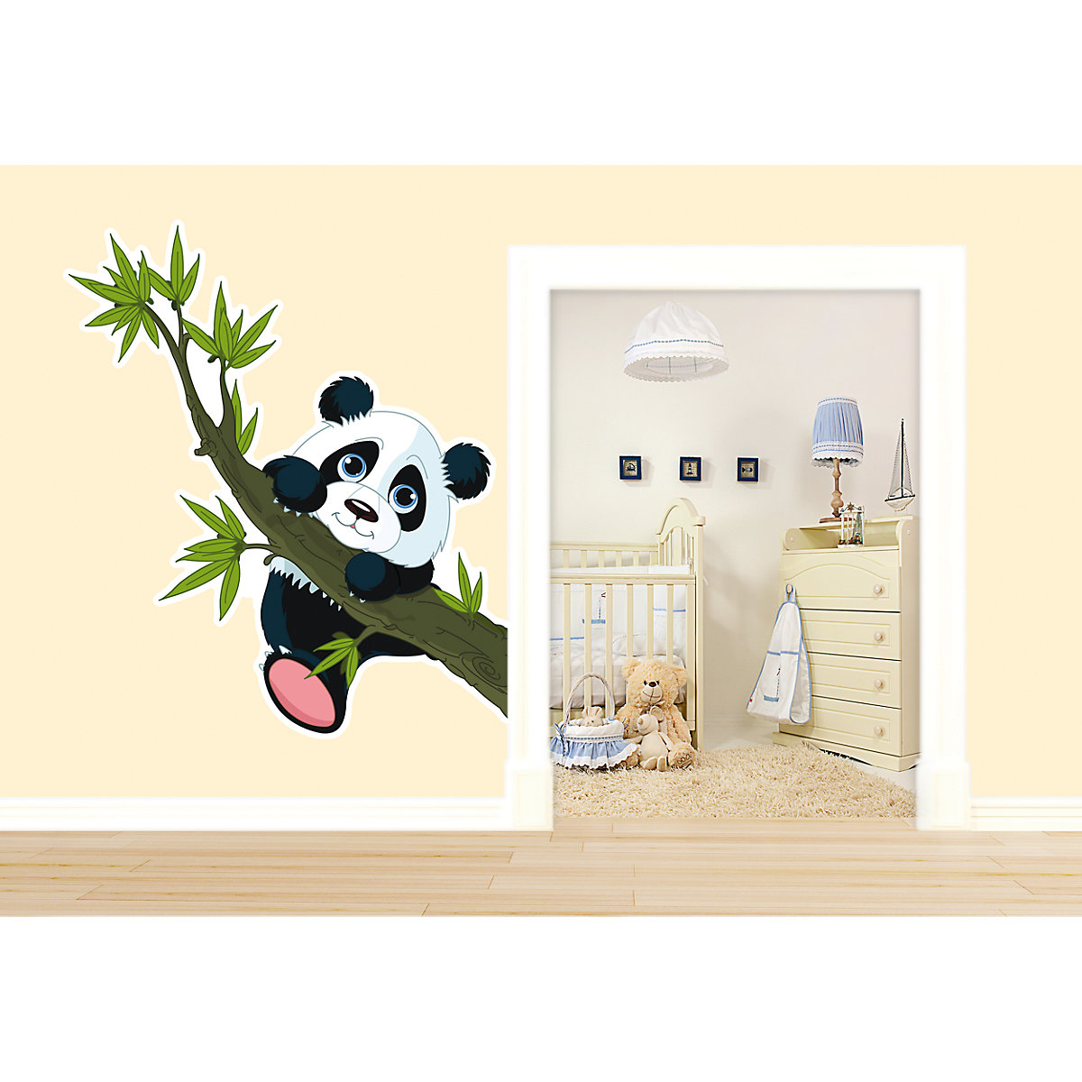 Wandsticker Pandabär, 67 x 47 cm