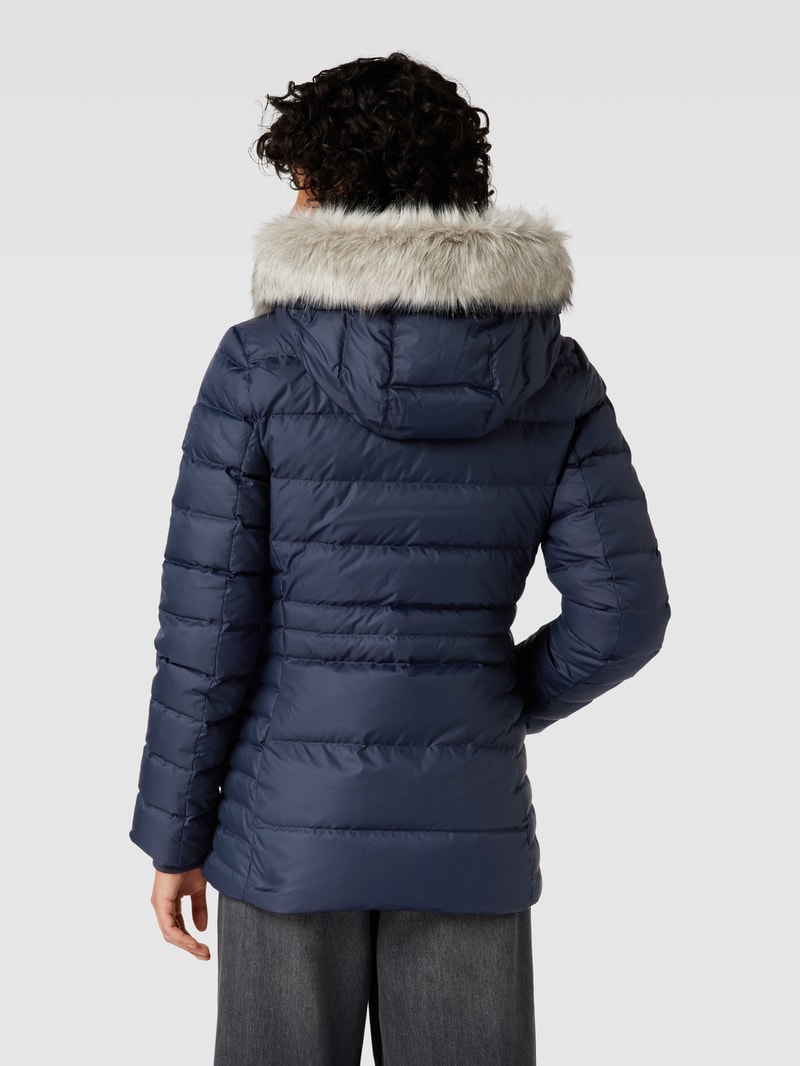 Steppjacke mit Kapuze in marineblau