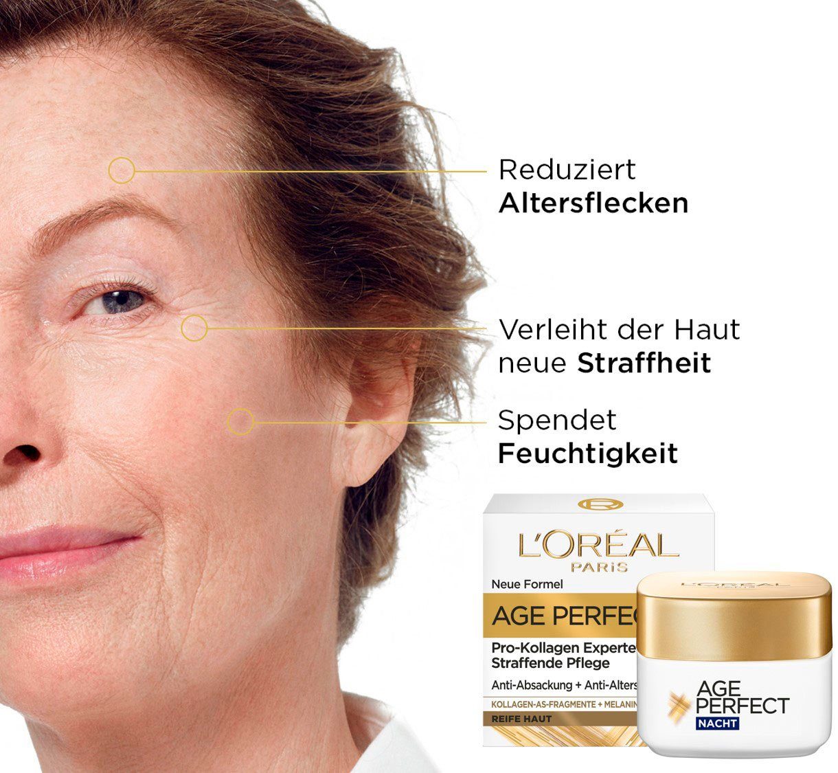 L'ORÉAL PARIS Gesichtspflege-Set Age Perfect Pro-Kollagen Tag & Nacht, 2-tlg.