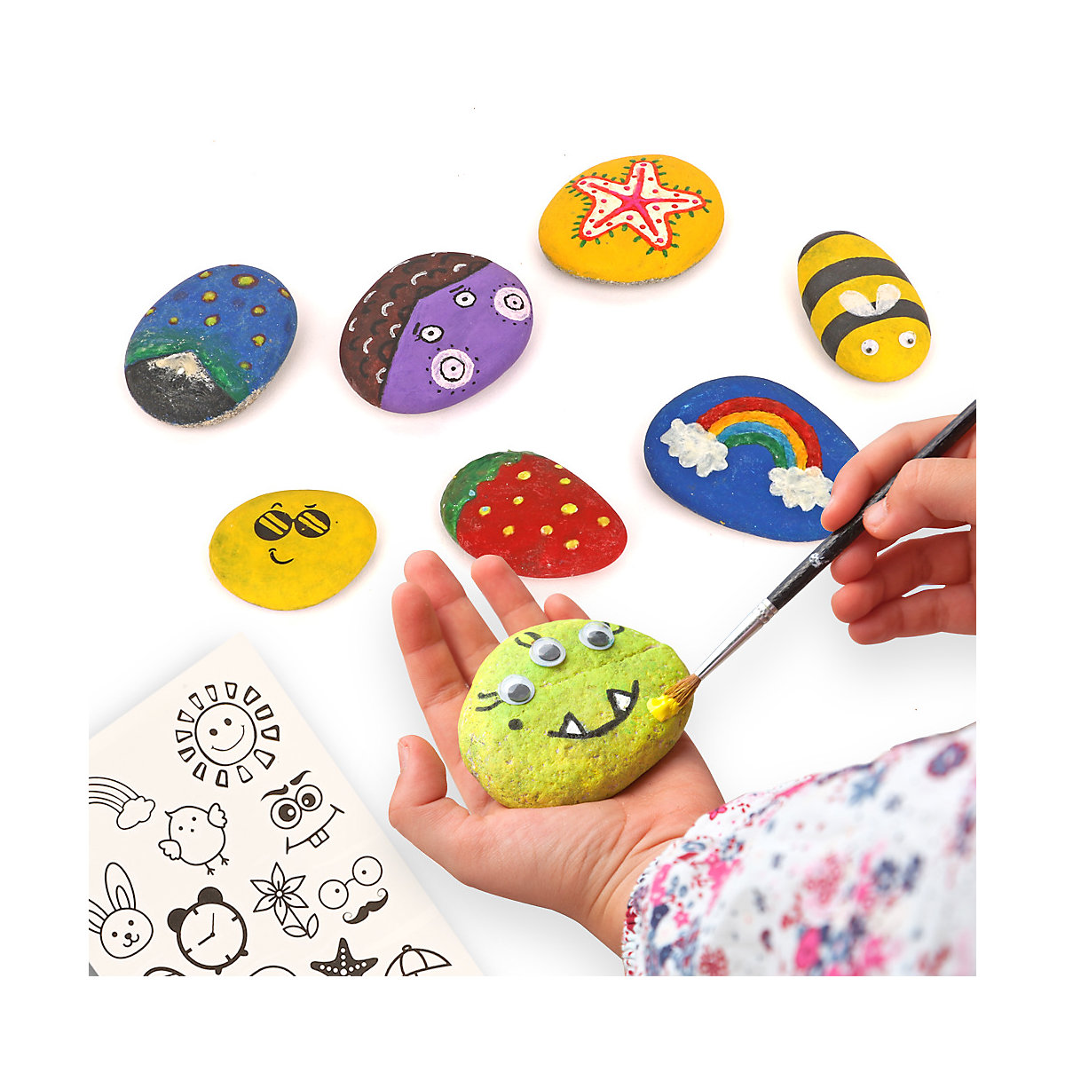 Bemaltes Spielzeug für Kinder Kinder Steinmalerei DIY Graffiti Spielzeug