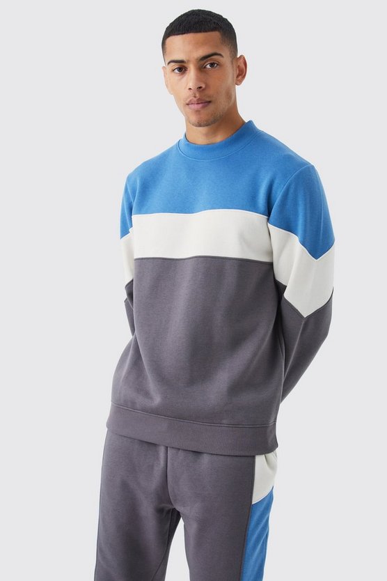 Colorblock Sweatshirt-Trainingsanzug