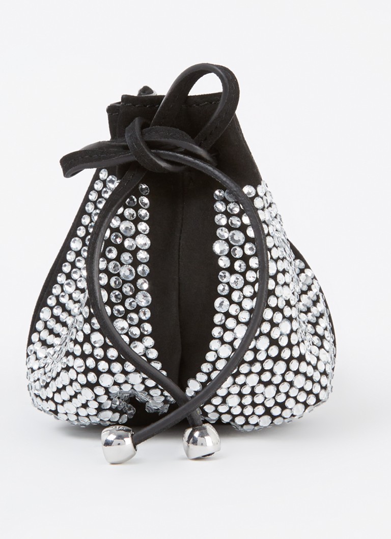 Gerard Darel Micro Dany goatskin handbag with rhinestones