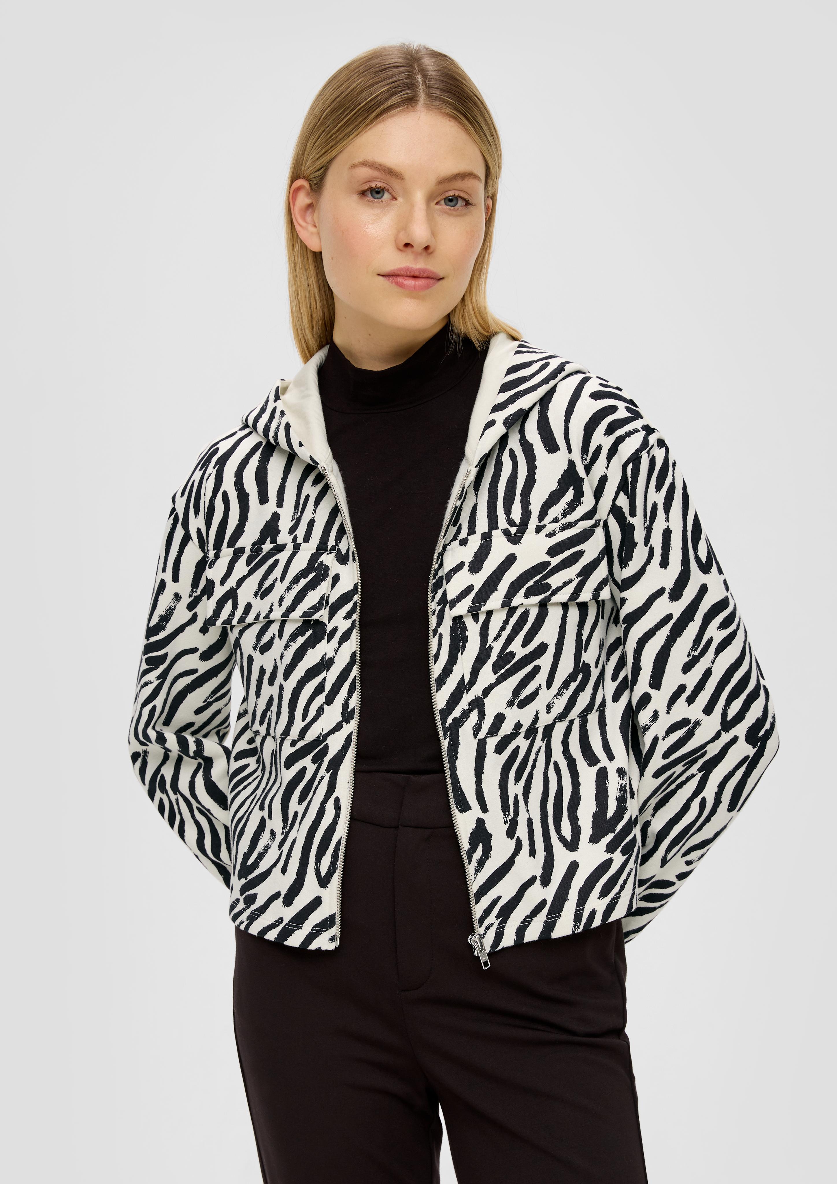 Sweatshirtjacke mit Zebra-Muster  2139818-82A4