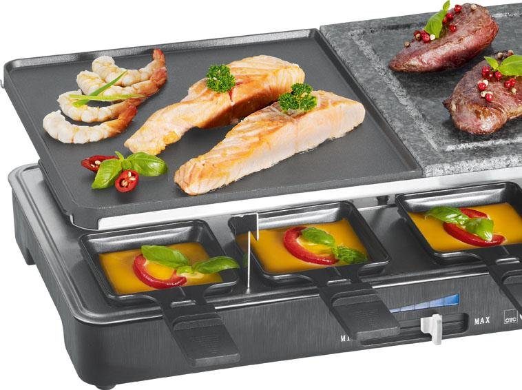 CLATRONIC Raclette RG 3518, 8 Raclettepfännchen, 1400 W