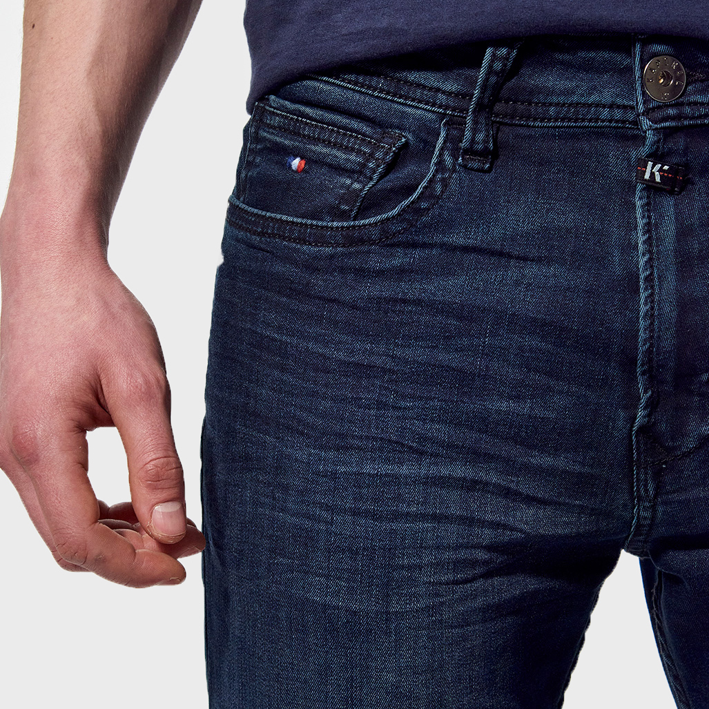 DARKK  Jean slim  Homme bleu légèrement délavé
