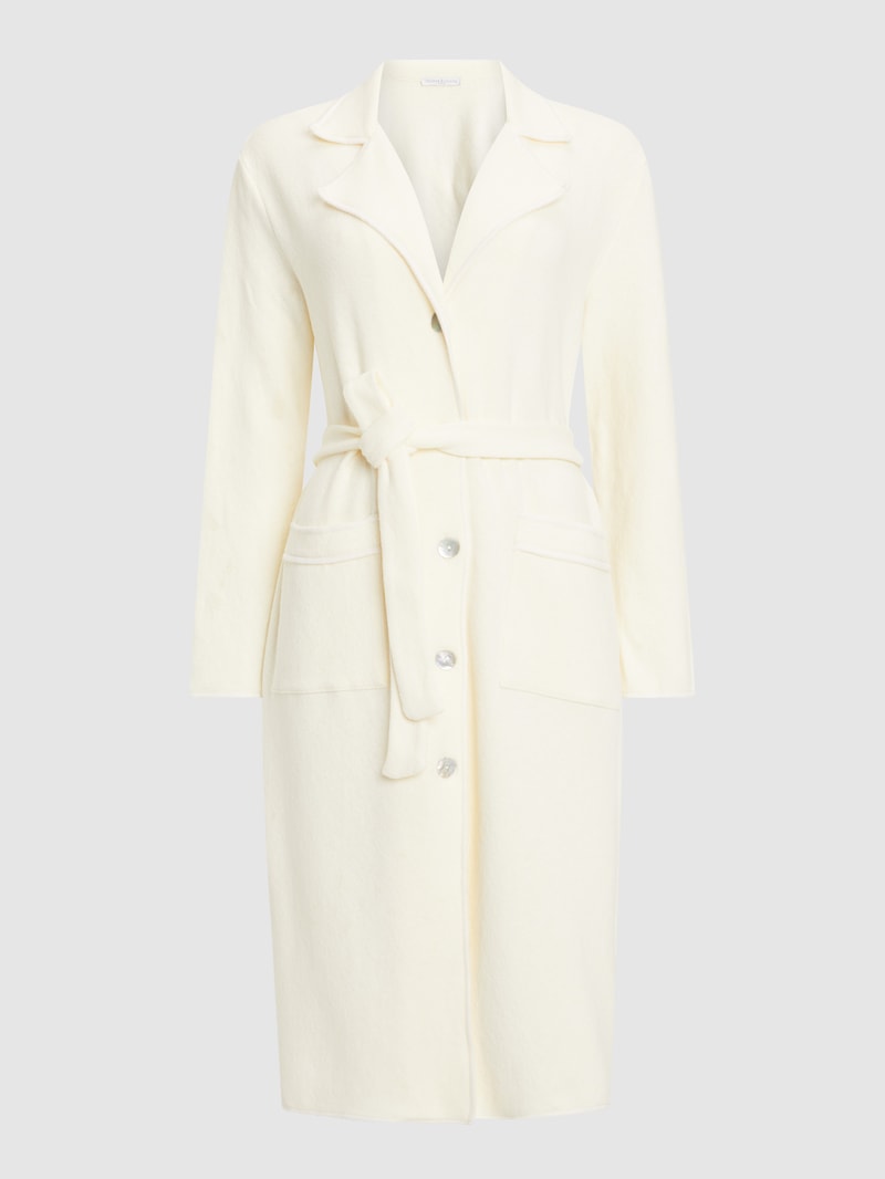 Bademantel aus Baumwollmischung in offwhite