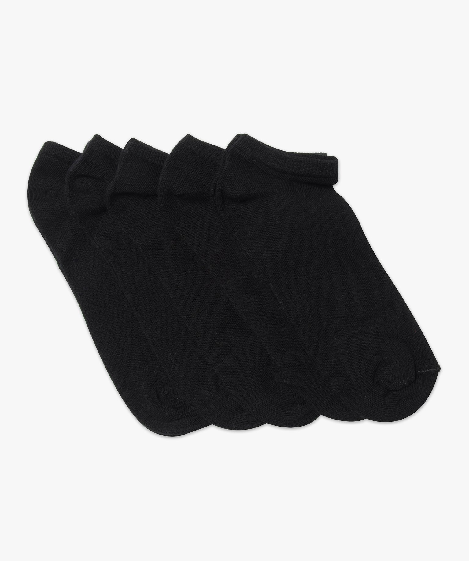 Chaussettes femme ultra courtes unies (lot de 5) noir | GEMO
