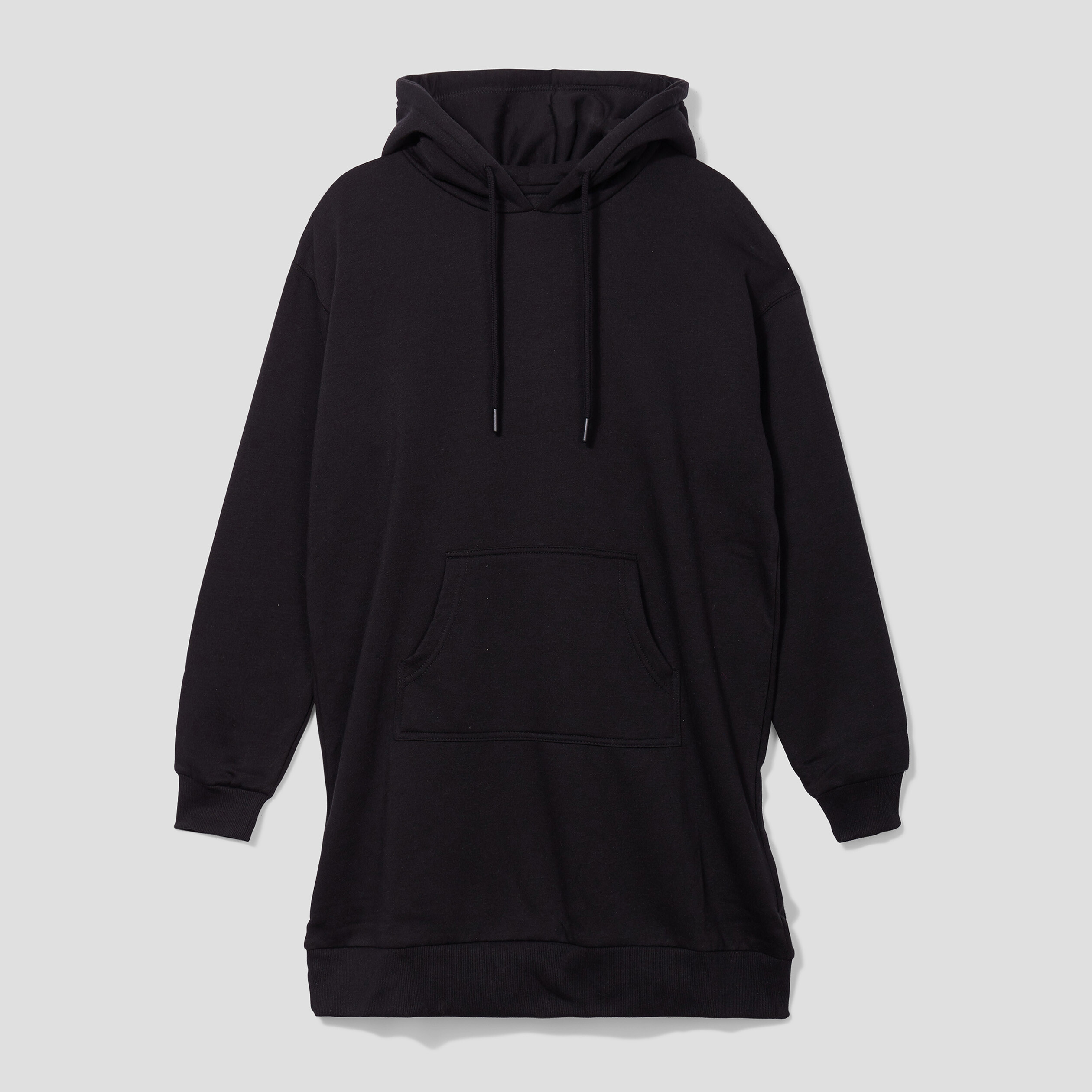 Robe sweat à capuche noir femme | La Halle