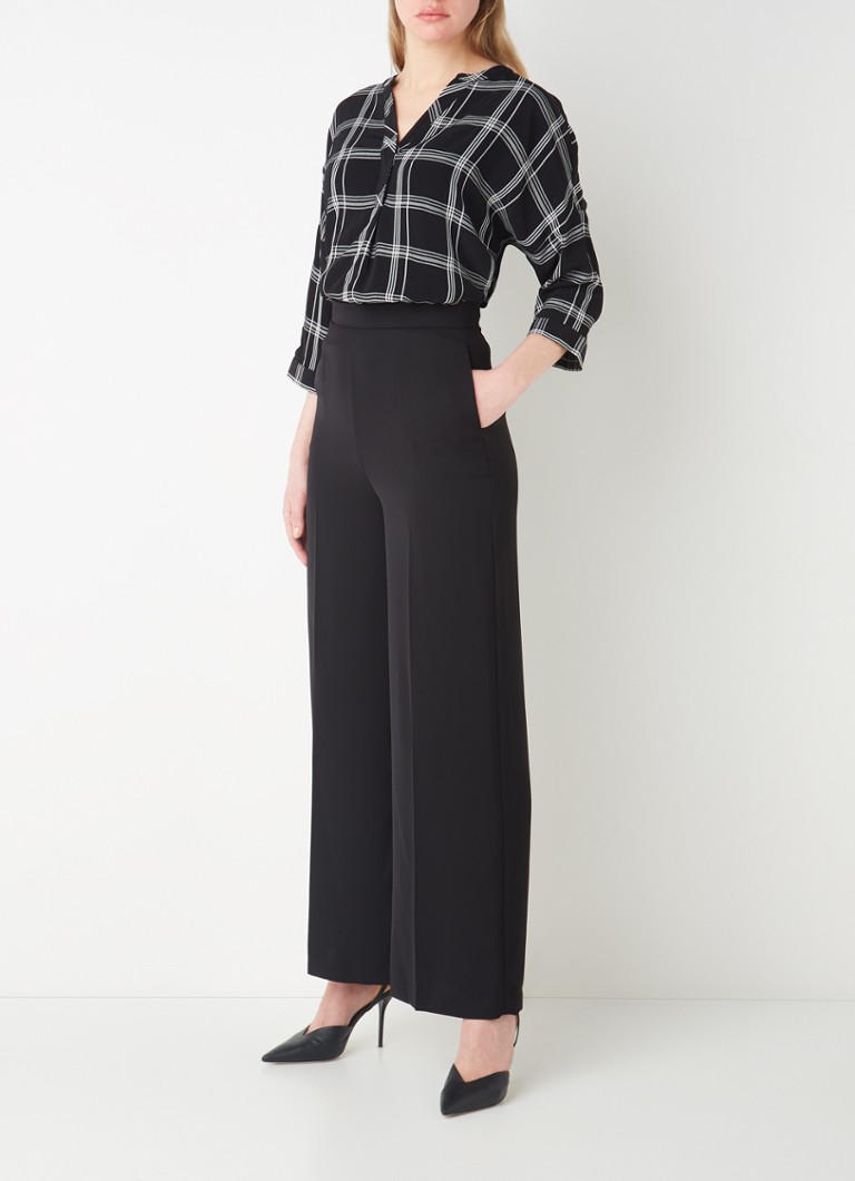 Pantaloni Phase Eight Florentine cu talie înaltă, lațime pe picioare și buzunare laterale.