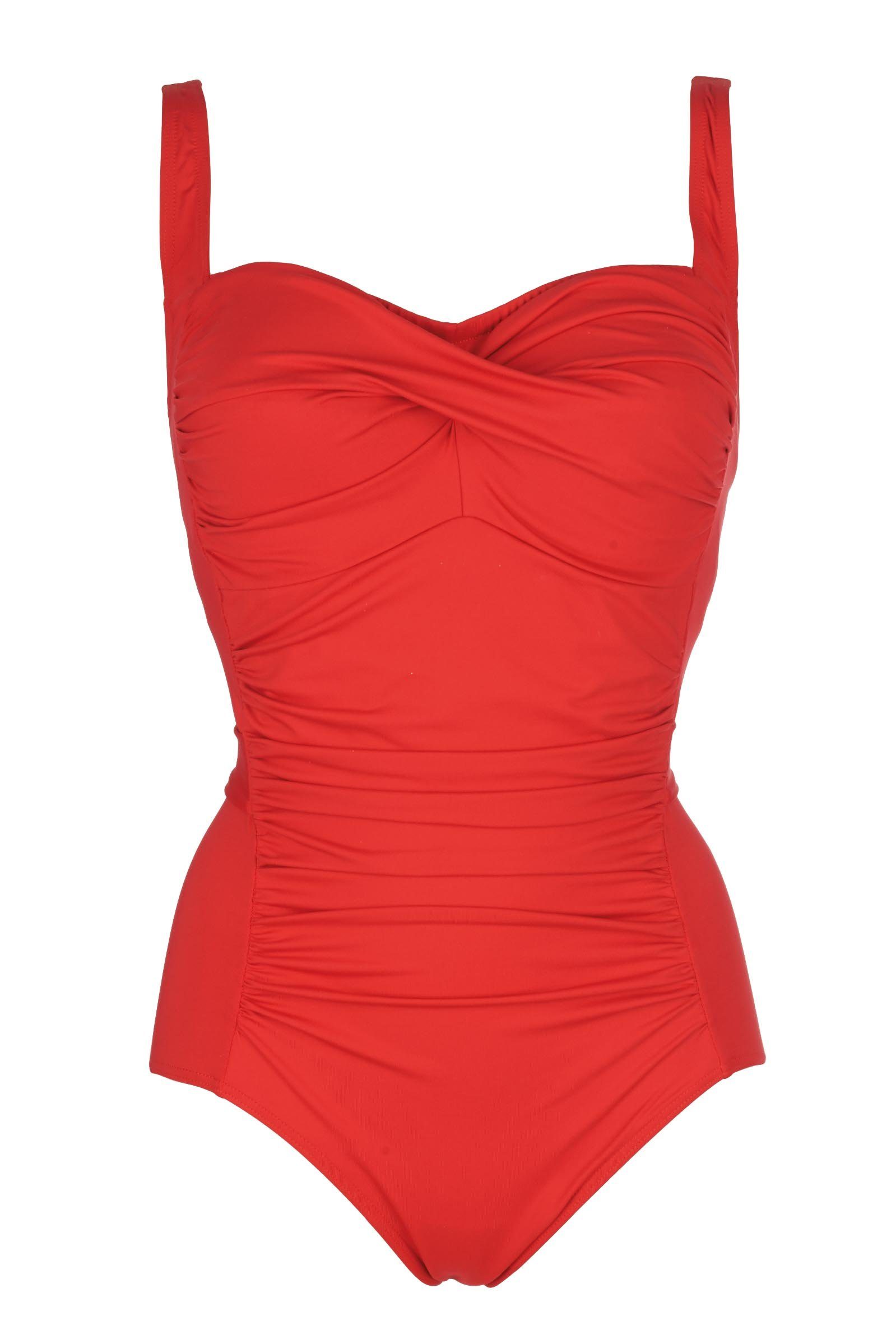 petit amour Umstandsbadeanzug ADA rot für E/F/G Cup von Müttern für Mütter größere Körbchengrößen E/F/G Cups, integriertes BH-Teil