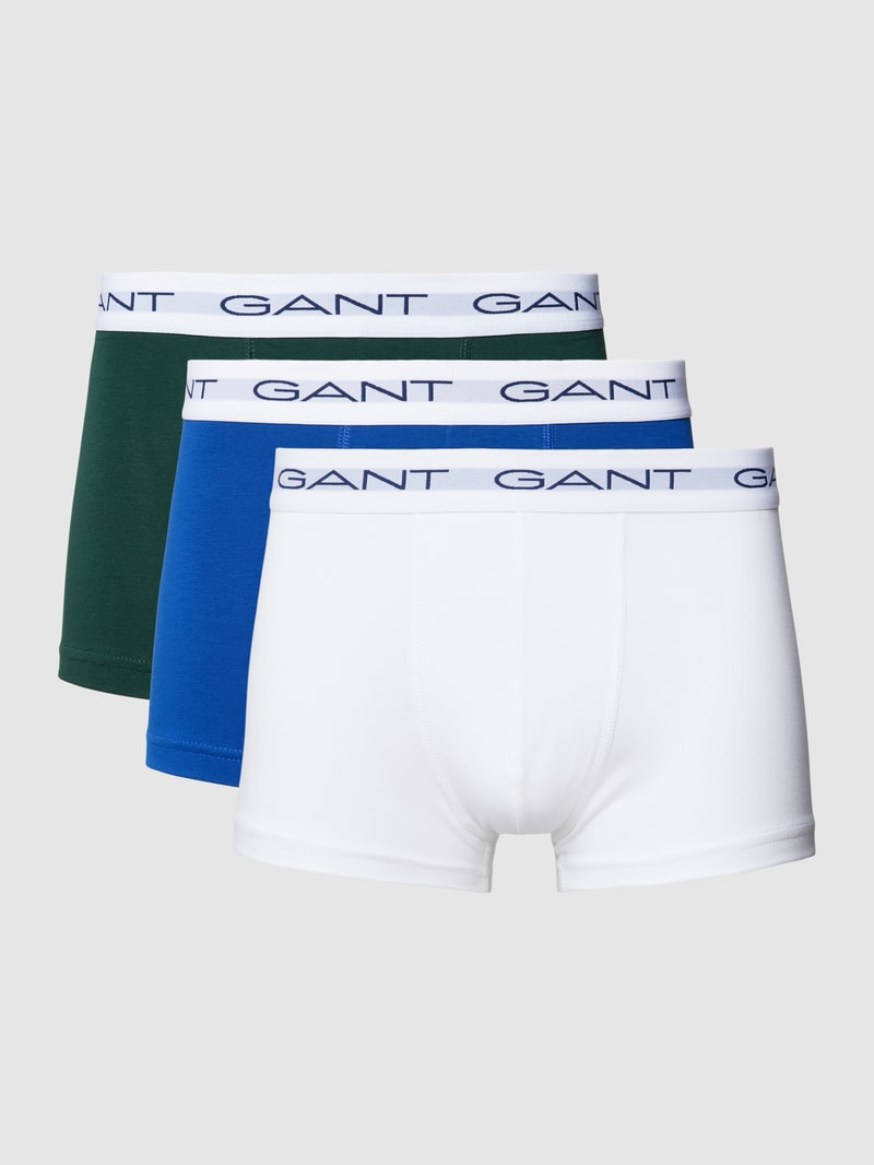 Trunks mit elastischem Logo-Bund im 3er-Pack in weiß