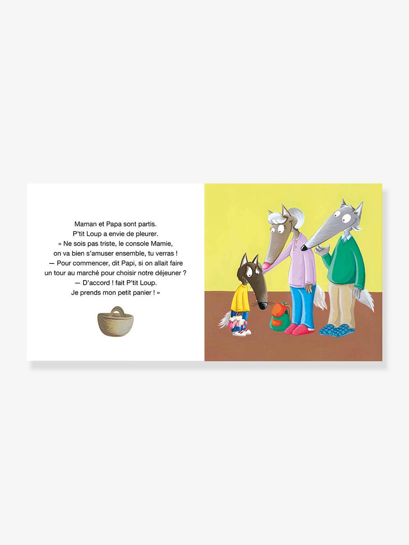 Livre P'tit Loup va chez Papi et Mamie AUZOU rouge