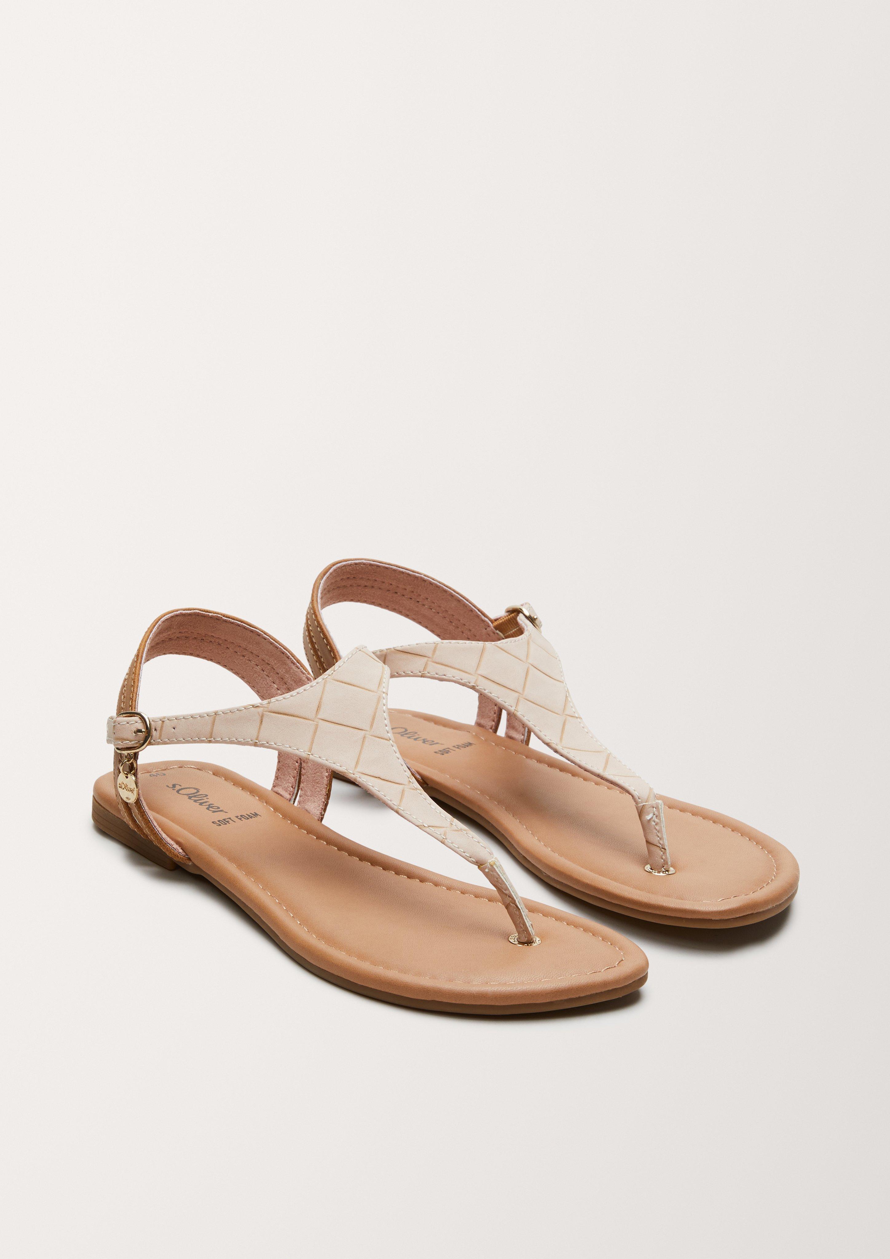 Sandalen in Leder-Optik  6005371-544