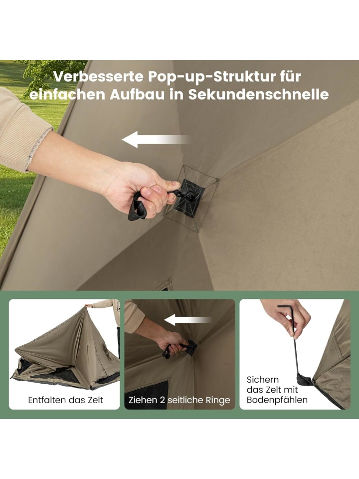 COSTWAY Pop Up Zelt für 4-6 Personen in Grün günstig kaufen onesize