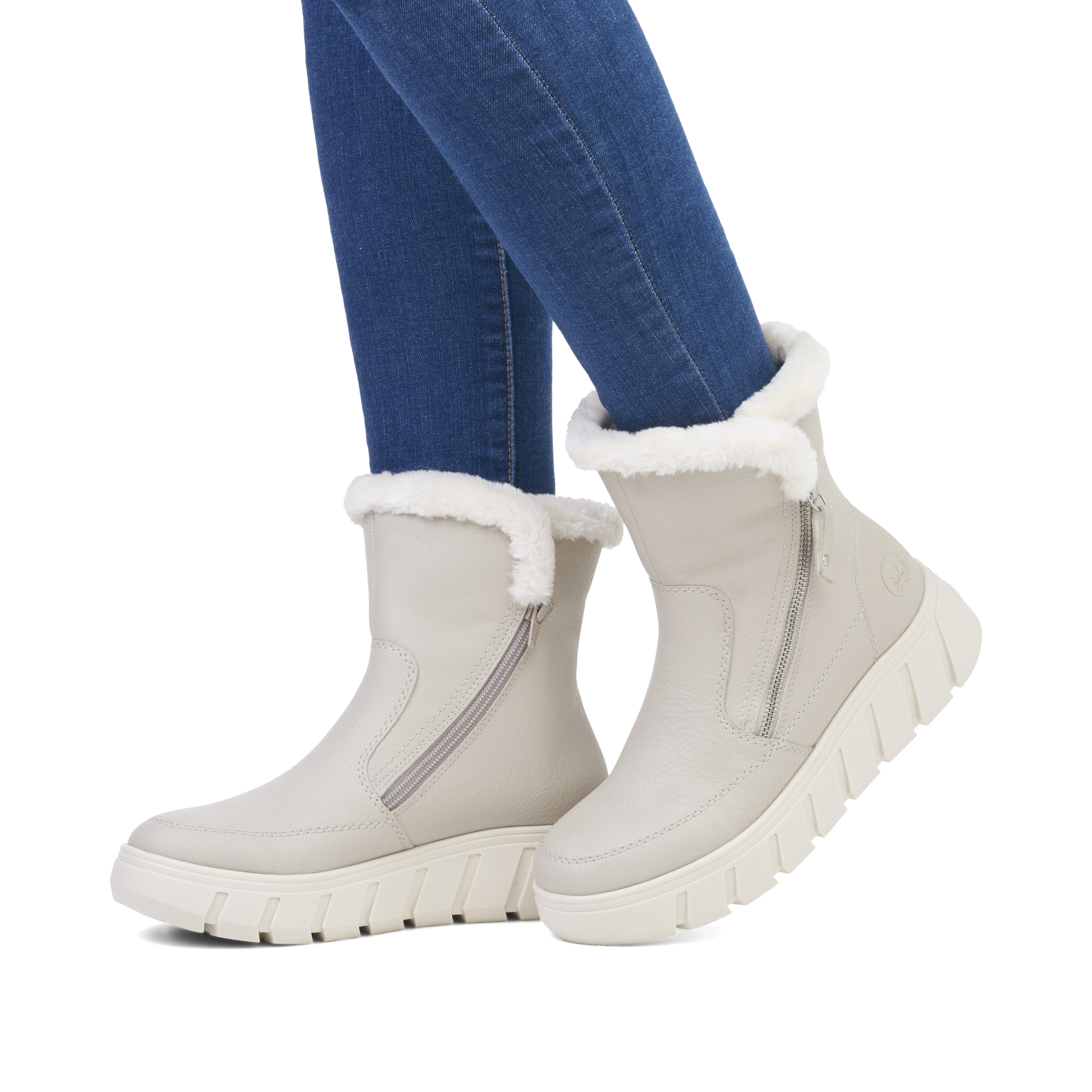 Rieker Damen Kurzstiefel hellbeige