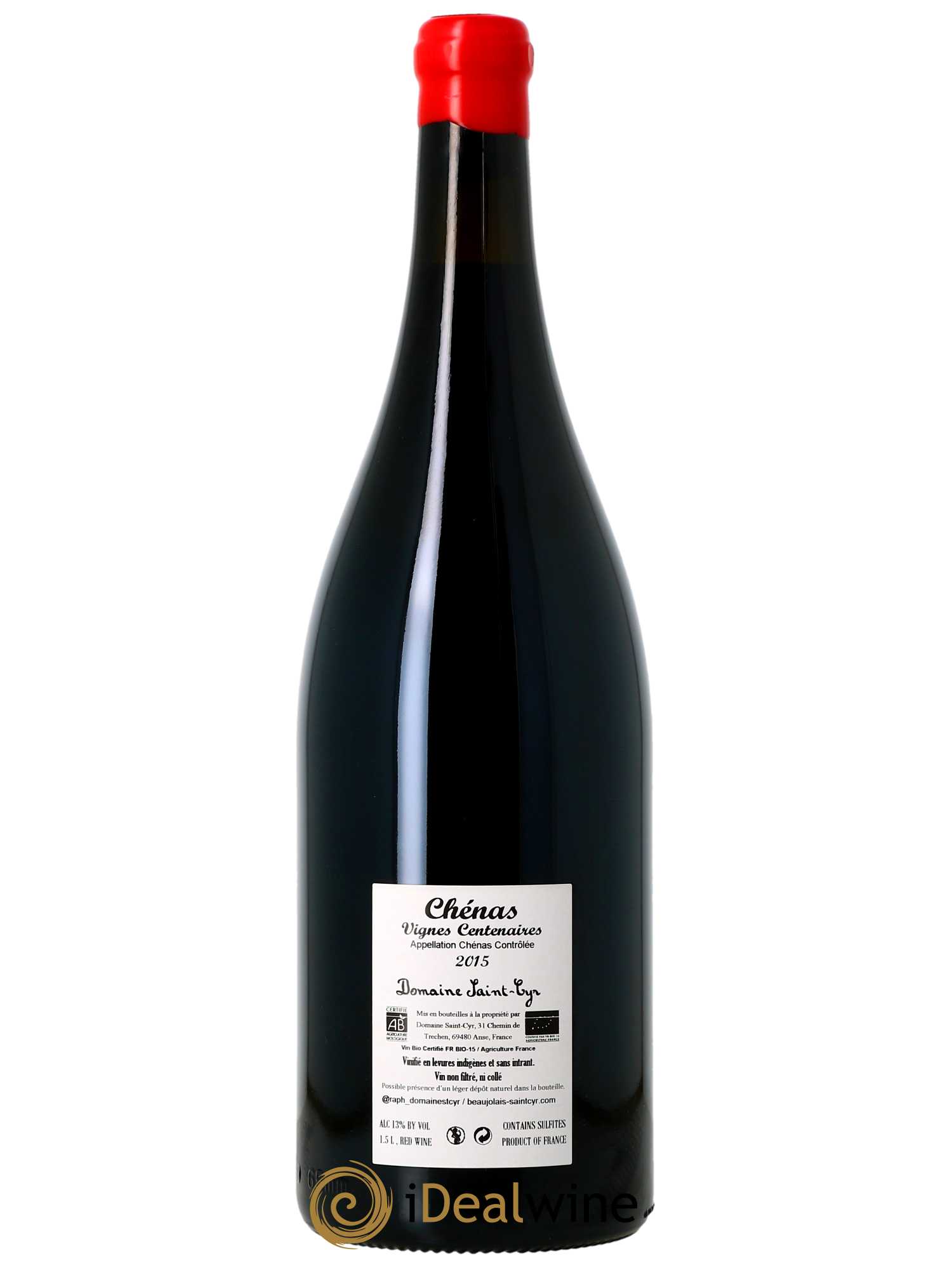 Chénas Les Blémonts Vignes Centenaires Domaine Saint-Cyr  2015 - Lot de 1 Magnum
