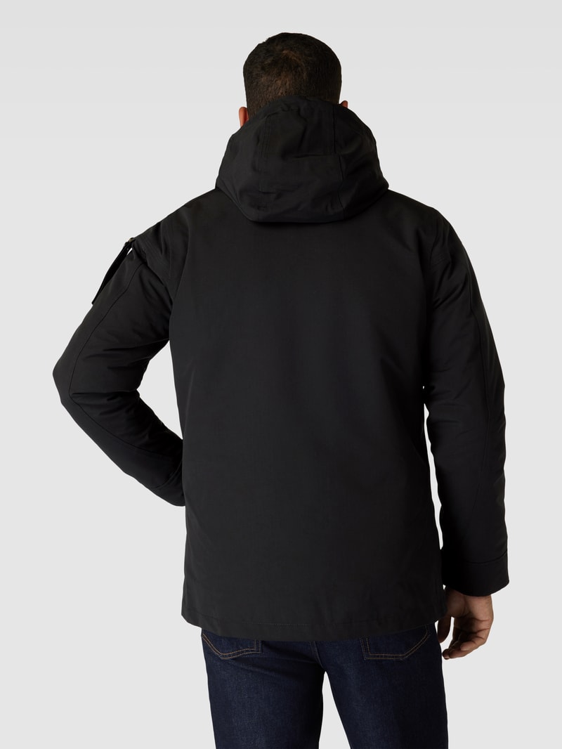 Parka mit Reißverschluss Modell 'SNOWPACK' in schwarz
