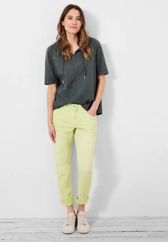CECIL Leinen Bluse in Unifarbe