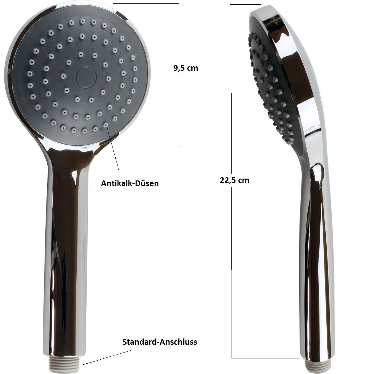 Sanixa Handbrause Hand-Brause mit Brauseschlauch und Brausekopf Brausegarnitur Duschset, (2-tlg), Duschkopf mit Schlauch Duschbrause Set mit Duschschlauch 200cm