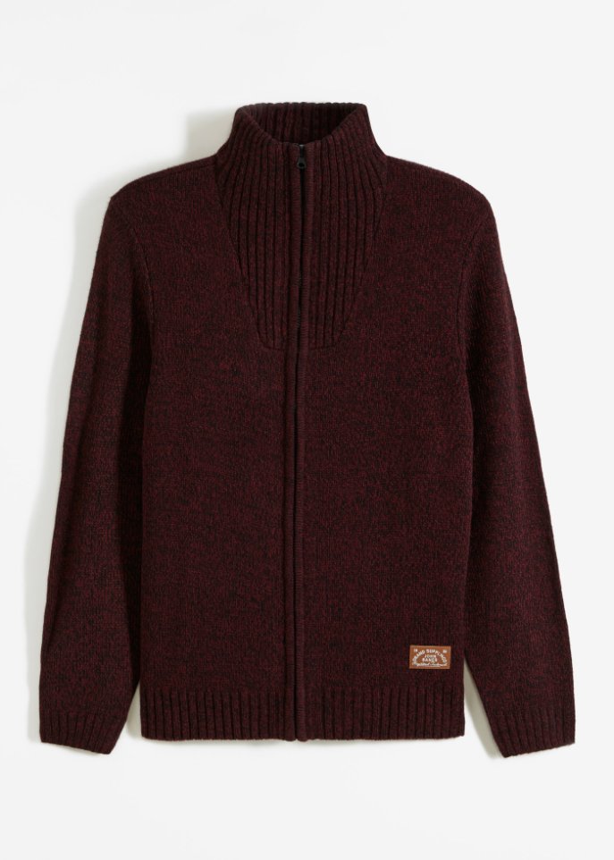 Strickjacke mit Stehkragen mit recyceltem Polyacryl