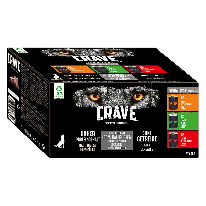 Sparpaket Crave Adult Hundefutter 24 x 400 g