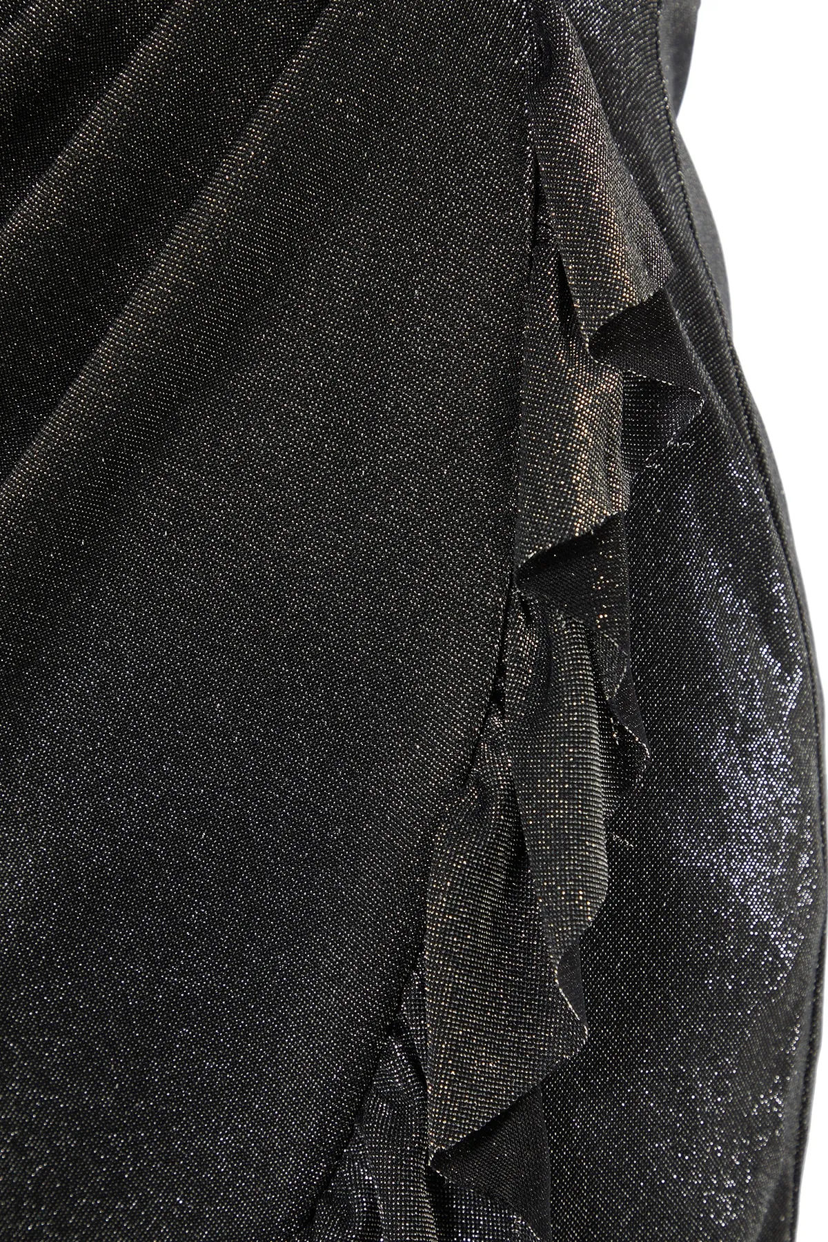 Trendyol Collection  Elegantes Abendkleid mit silbernem Volant-Detail TPRAW20EL0637