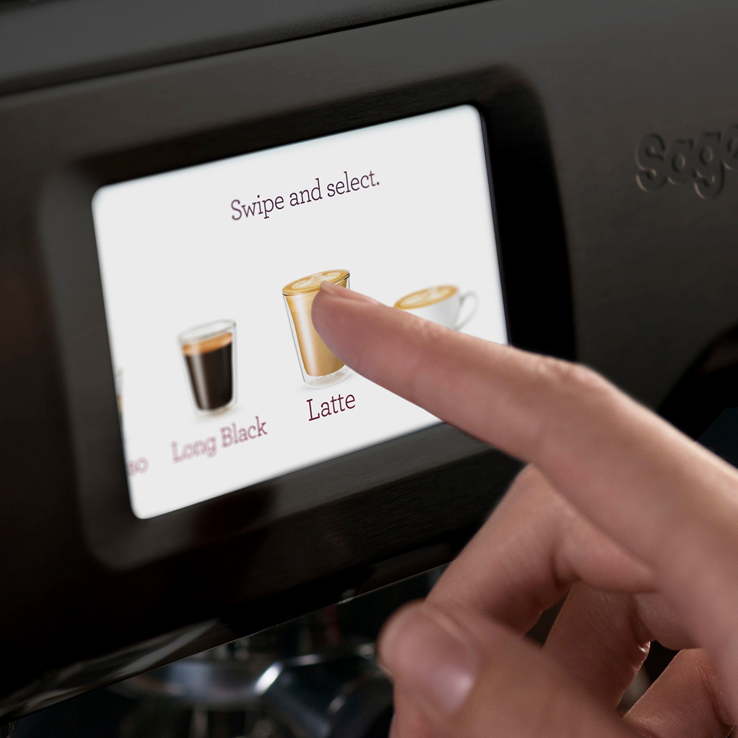 Sage Espressomaschine the Barista Touch, SES880BTR, Black Truffle
