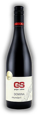 Geiger & Söhne, Domina Mundart, QbA, Trocken, 2021, Franken  Geiger & Söhne, Domina Mundart, QbA, Trocken, 2021, Franken  Ein trockener, fruchtbetonter Rotwein, ausbalanciert und vollmundig. Jahrgang 2021 - 0,75	 Liter - Vol 13%