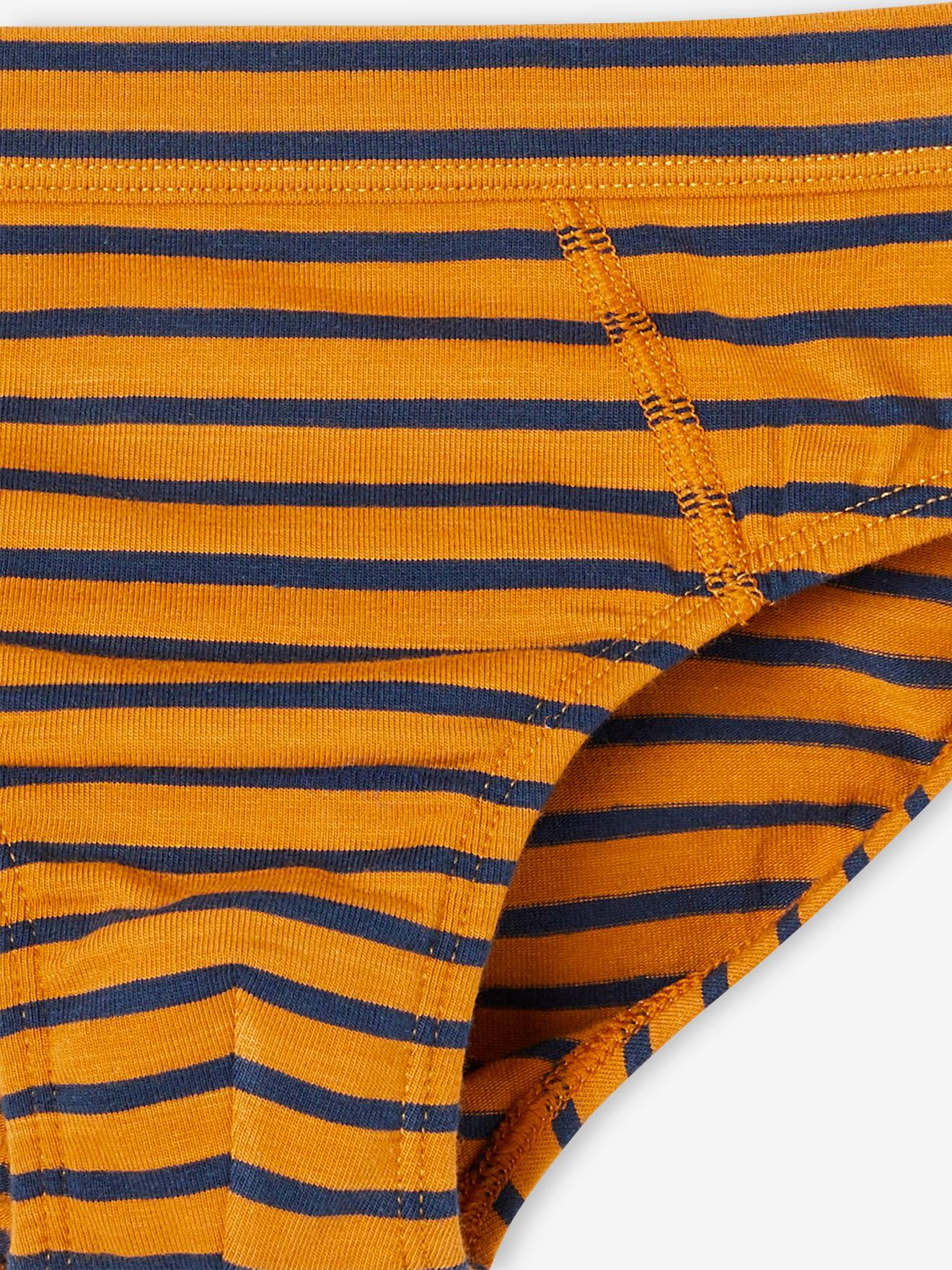 Vertbaudet 7er-Pack Jungen Slips mit Bio-Baumwolle, Wale - himmelblau