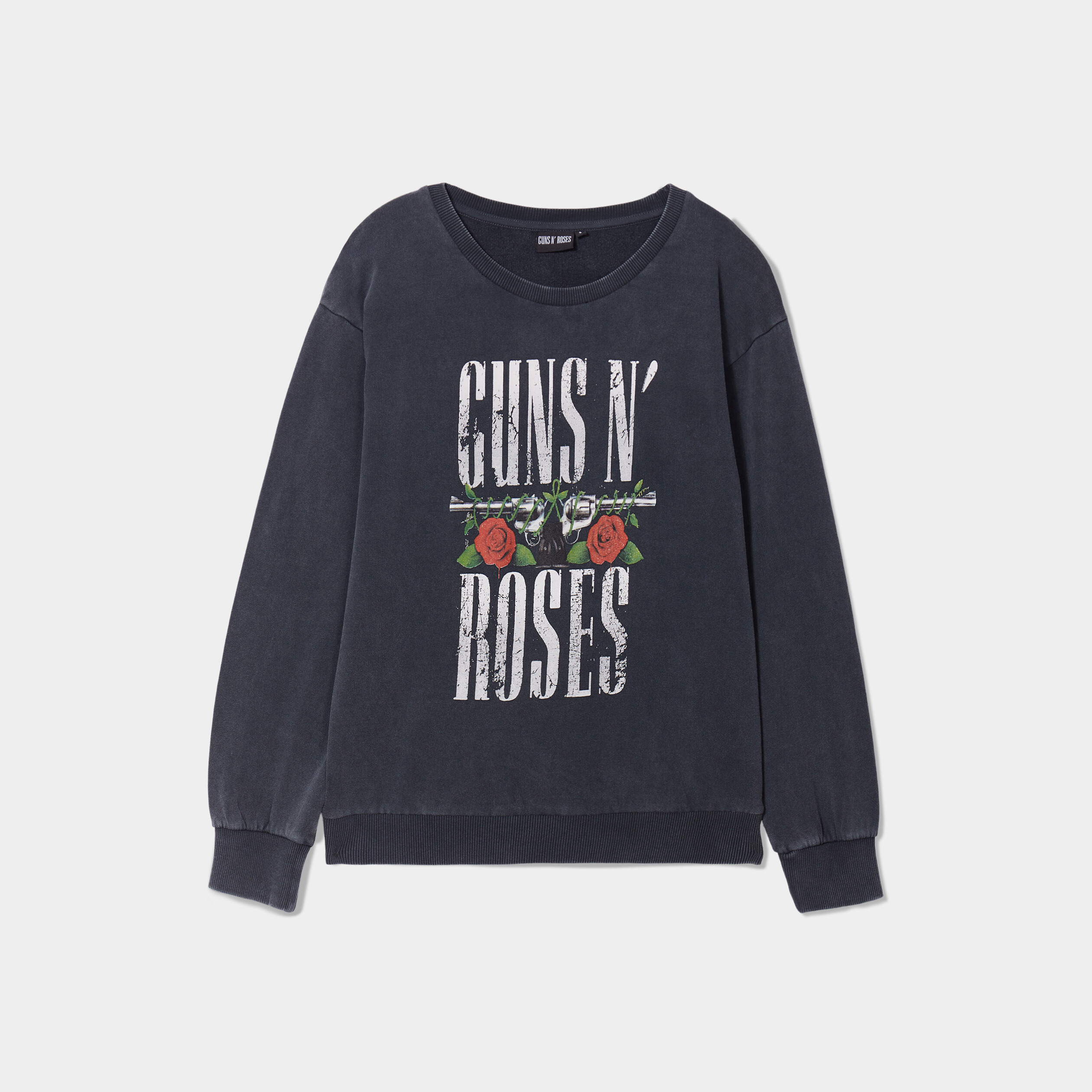 Sweat col rond Guns N' Roses noir femme | La Halle