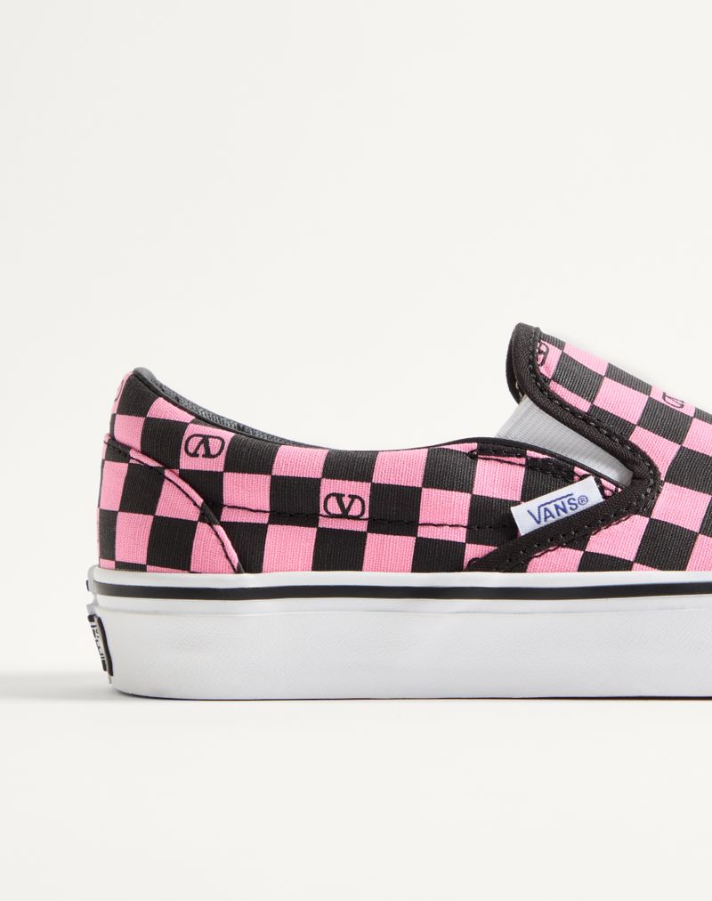 Baskets slip-on Valentino Garavani et Vans en tissu à imprimé damier VLogo