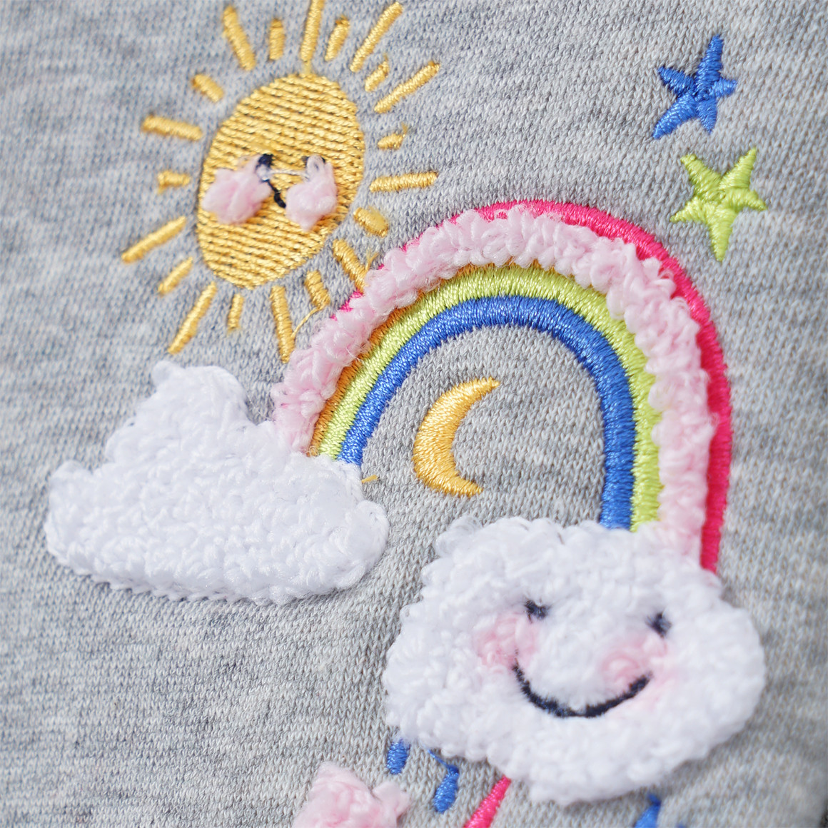 Mädchen Sweatkleid mit Stickerei