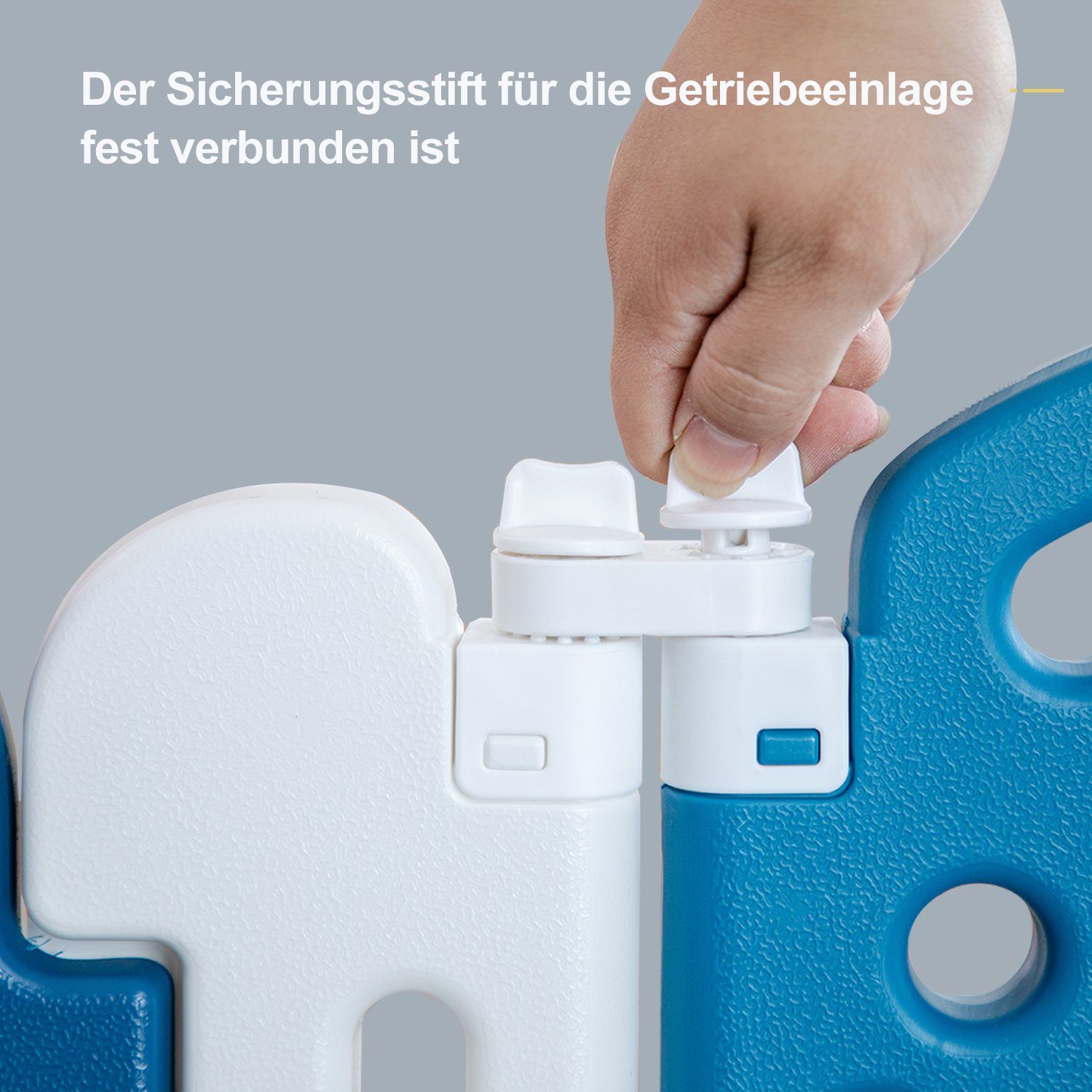 Seven Comfort Laufgitter Zusammenklappbares, vielseitig kombinierbares Kinderschutzgitter (faltbar Absperrgitter mit Rutschfester Basis Krabbelgitter mit Tür), frei kombinierbar, Zusammenklappbar, 60cm, mit Schloss, Spielplatz