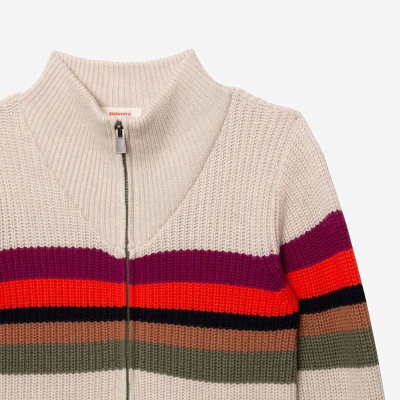 Cardigan garçon rayures gris Catimini