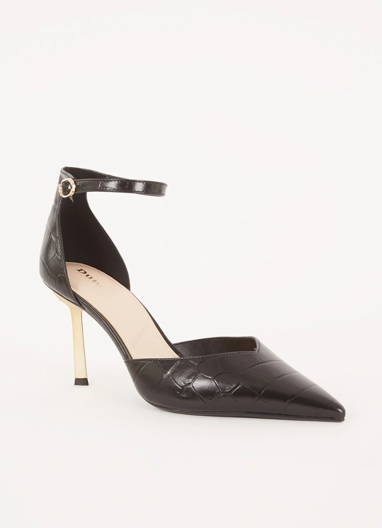Dune London Colly skinnpumps med krokodilletekstur