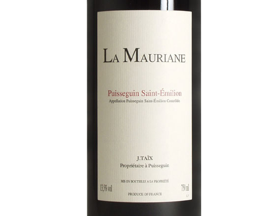 La Mauriane 2016 Bordeaux Puisseguin Saint-Emilion