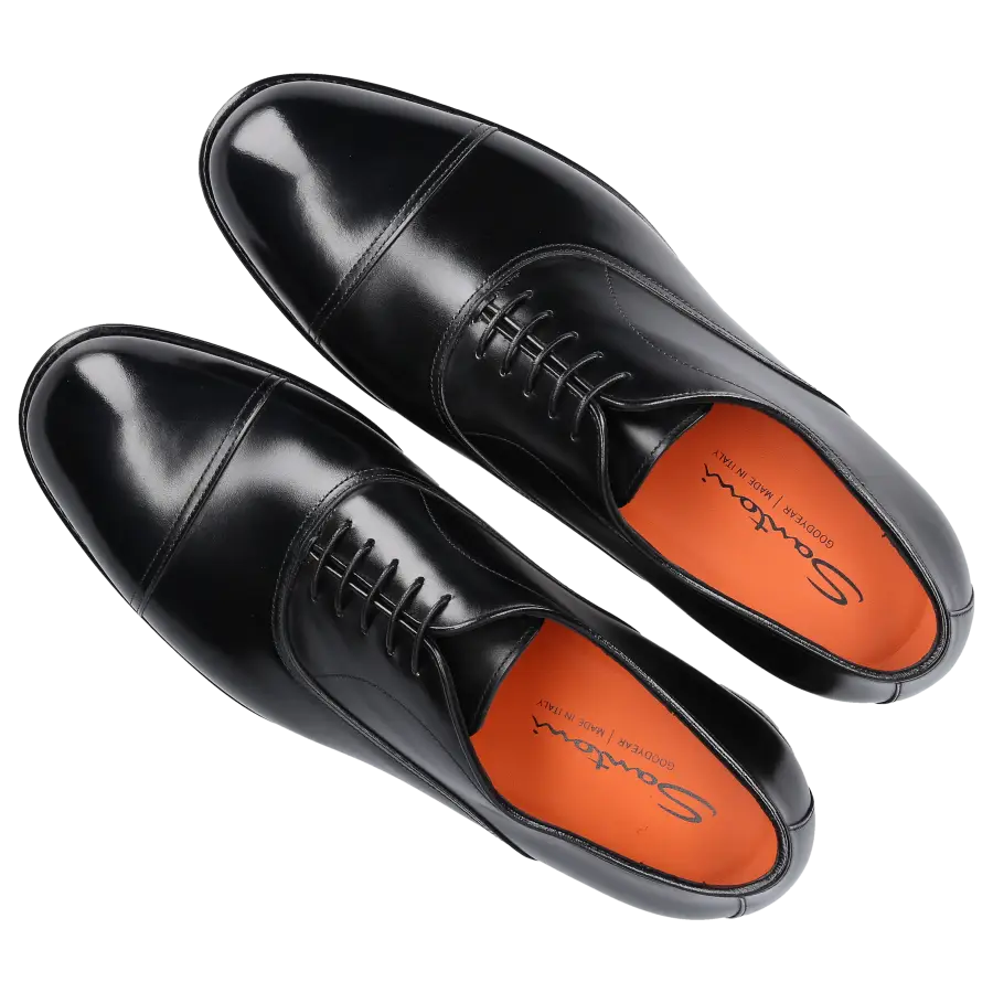 Santoni - Businessschuhe Oxford N01 Kalbsleder - schwarz