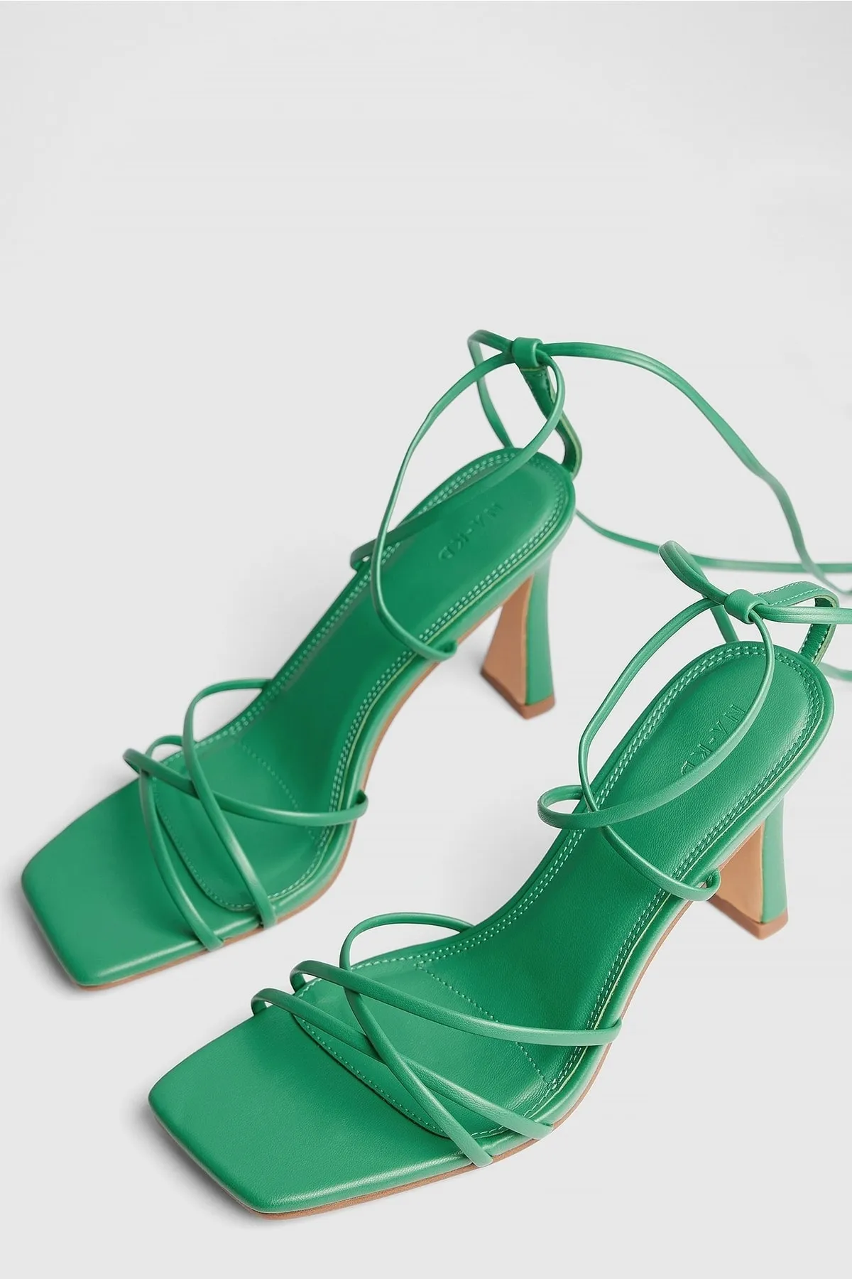 NA-KD  Sandalette - Grün - Pfennigabsatz/Stiletto