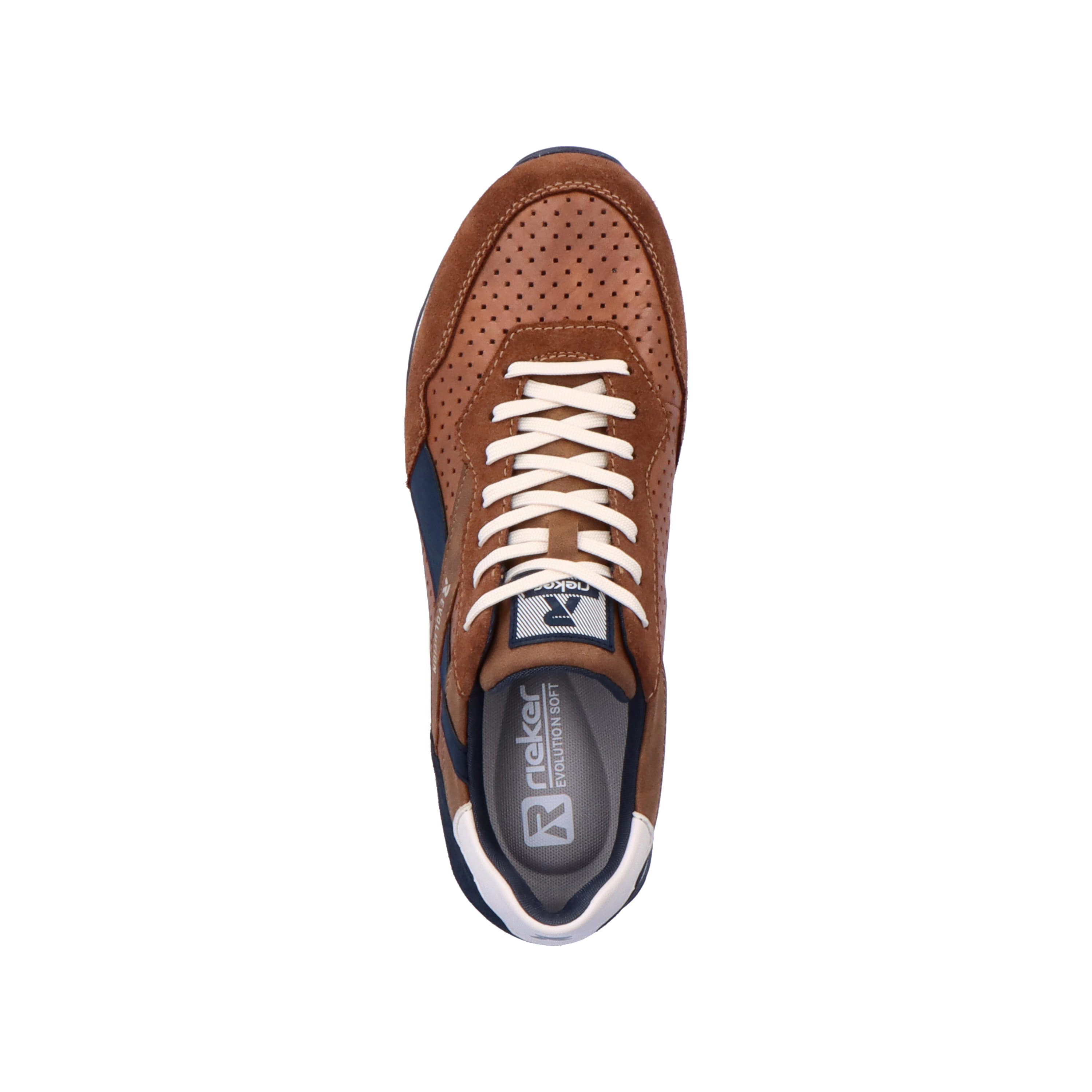 Rieker Herren Sneaker Low nut-brown ocean-blue
