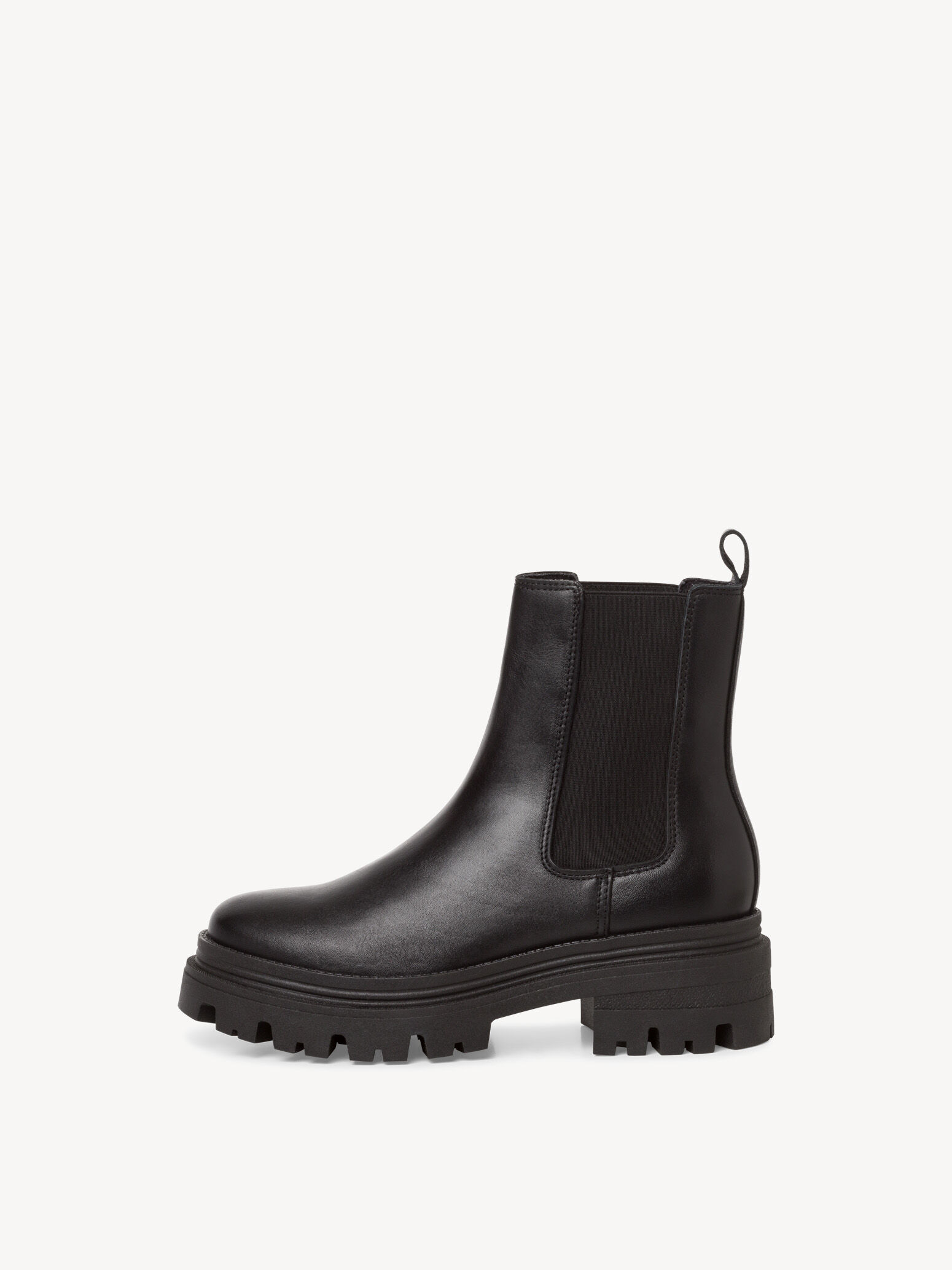 Bottine Chelsea en cuir - noir