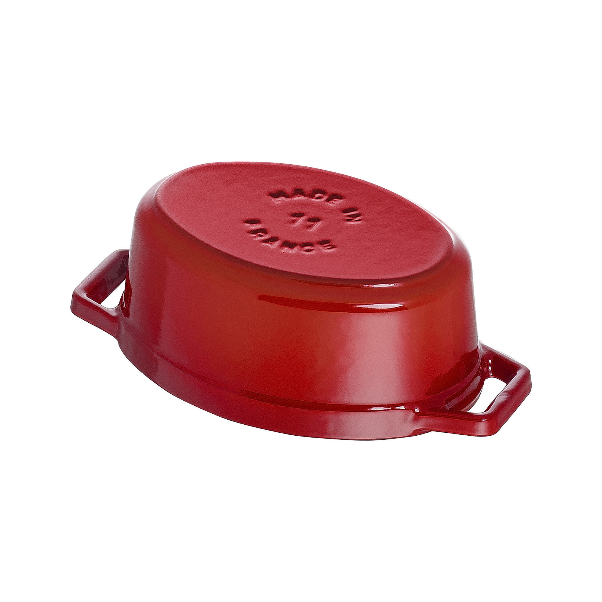 Mini Cocotte 11 cm, oval, Kirsch-Rot, Gusseisen