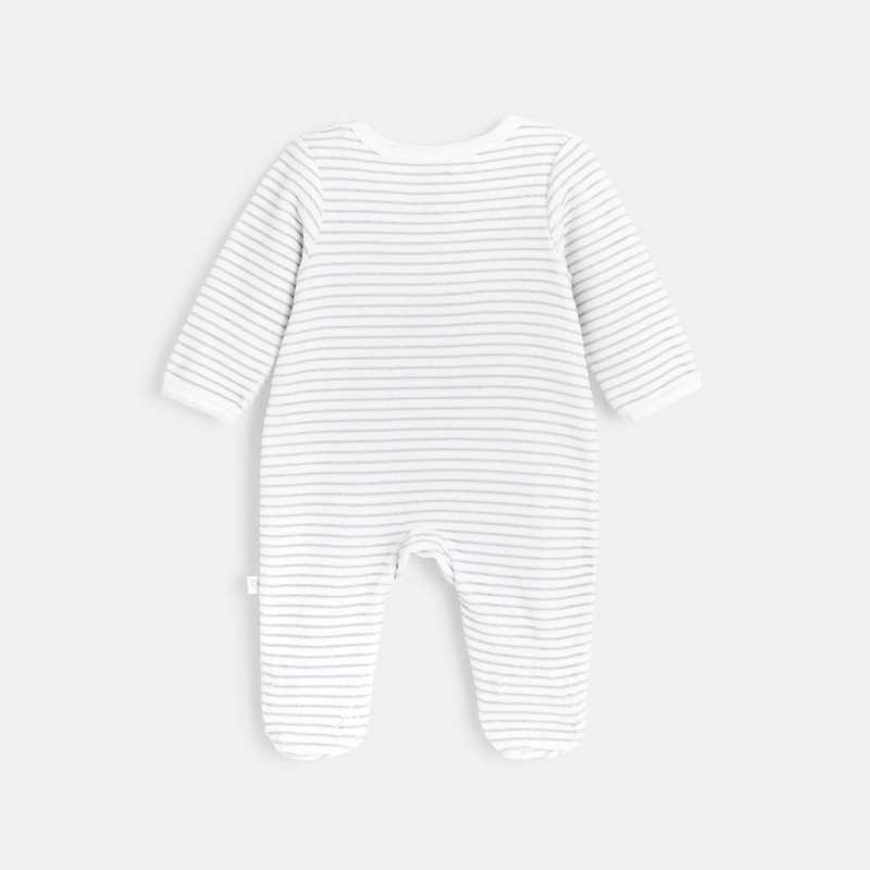 Pyjama bébé en velours gris Absorba